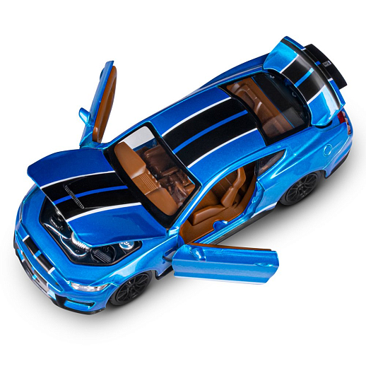 ТМ "Автопанорама" Машинка металлическая 1:32 Ford Shelby GT350, синий, свет, звук, откр. двери, капот и багажник, инерция, в/к 17,5*13,5*9 см в Джамбо Тойз #13
