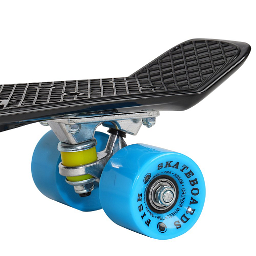 Скейтборд Fish черный, размер 22"х6", колеса: 60х45мм  78А, PU, ABEC-7 в/п в Джамбо Тойз #5