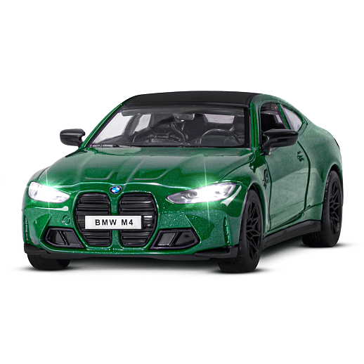 ТМ "Автопанорама" Машинка металлическая 1:32 BMW M4 (G82) зеленый, открываются двери, свет, звук, инерция, в/к 18*13,5*9 см в Джамбо Тойз #5