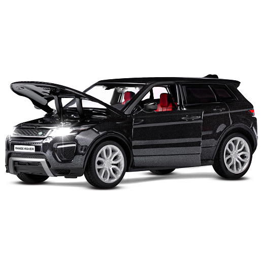 ТМ "Автопанорама" Машинка металлическая 1:32 2017 Land Rover Range Rover Evoque HSE, черный, откр. двери и капот, свет, звук, инерция, в/к 18*13,5*9 см в Джамбо Тойз #6