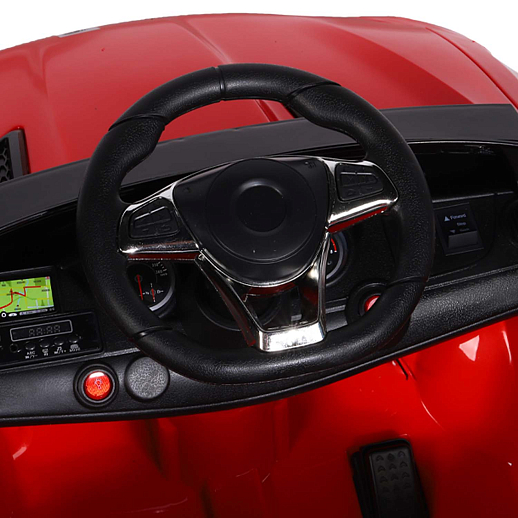 Машинка на аккумуляторе, 6V4AH*2, Р/У, колеса EVA (мягкие колеса), свет, звук, мр3, открыв. двери, 106*56*50см, до 35 кг. Цвет - красный в Джамбо Тойз #9