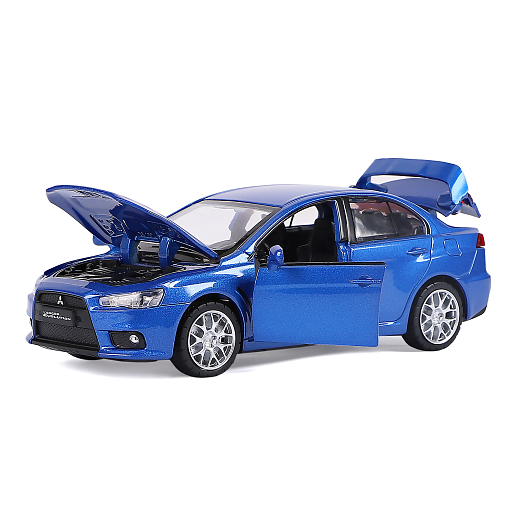 ТМ "Автопанорама" Машинка металлическая 1:32 Mitsubishi Lancer Evolution, синий, откр. двери, капот и багажник, свет, звук, инерция, в/к 17,5*12,5*6,5 см в Джамбо Тойз #8