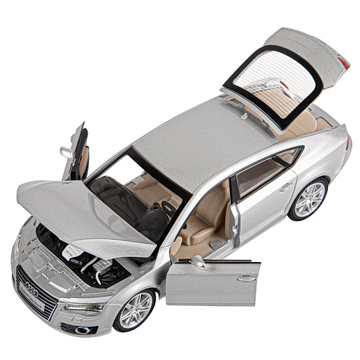 ТМ "Автопанорама" Машинка металлическая 1:24 Audi A7, серебряный, откр. двери, капот и багажник, свет, звук, свободный ход колес, в/к 24,5*12,5*10,5 см в Джамбо Тойз #12