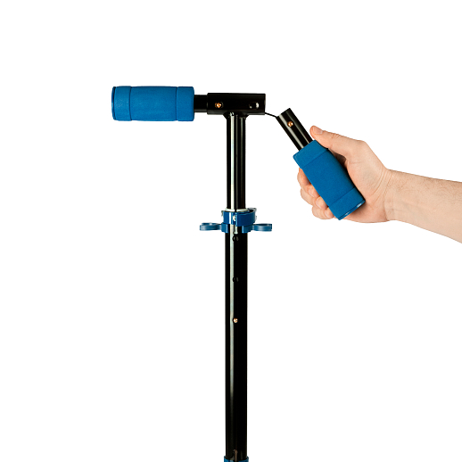 2хкол. самокат CITYRIDE HW 120MM, 100% сталь, мягкие грипсы 95мм, колеса PVC 120/120 мм, черный - синий в Джамбо Тойз #6