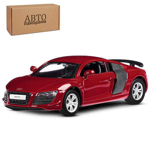 ТМ "Автопанорама" Машинка металлическая 1:43 Audi R8 GT, красный, откр. двери, инерция, в/к 16*7,5*5 см в Джамбо Тойз