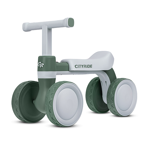 Беговел CITYRIDE, рама пластик, колеса пластик, музыка Шаинского, свет, зеленый-серый, в/к в Джамбо Тойз #6