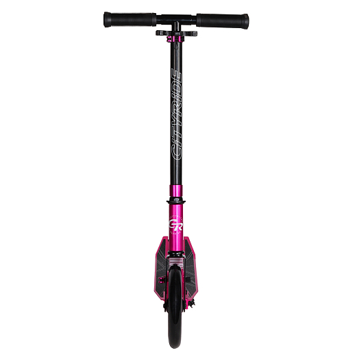 Двухколесный самокат CITYRIDE 200, ал. 50/50%, t-bar сталь, грипсы 135мм TPR, колеса PU 200/200, 86A, подножка, abec 9,  цвет Розовый в Джамбо Тойз #7