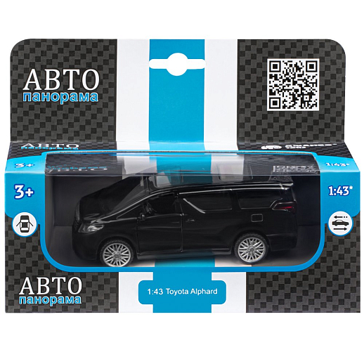 ТМ "Автопанорама" Машинка металлическая 1:43 Toyota Alphard, черный, откр. двери, инерция, в/к 17,5*12,5*6,5 см в Джамбо Тойз #4
