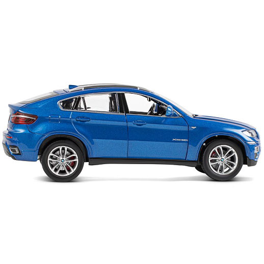 ТМ "Автопанорама" Машинка металлическая 1:26 BMW X6, синий, откр. двери, капот и багажник, свет, звук, свободный ход колес, в/к 24,5*12,5*10,5 см в Джамбо Тойз #8