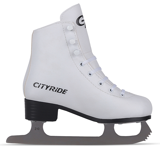 Фигурные ледовые коньки City Ride, лезвия нержавеющая сталь, материал ботинка морозоустойчивая ПВХ кожа,белый в н/сумке в Джамбо Тойз #6