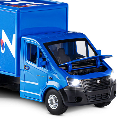 ТМ "Автопанорама" Машинка металлическая 1:28 ГАЗель NEXT OZON OZY, синий, откр. двери, задняя дверка фургона, свет, звук, инерция, в/к 24*14*12 см в Джамбо Тойз #15