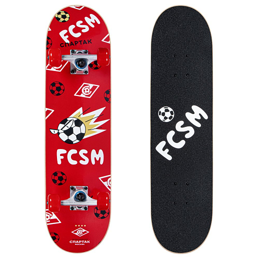 Скейтборд "ФК Спартак", дека клен 9 сл., размер 31"*8", колеса: 54*36мм 85А, PU, ABEC-7 RS2 хромированные, в/п в Джамбо Тойз #6
