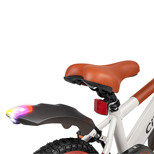 Велосипед двухколёсный CITYRIDE, модель CR-B2-07F52, колеса 12", рама сталь, колеса сталь, балансирные колеса со светом, маячок в заднем крыле, цвет белый в Джамбо Тойз #2