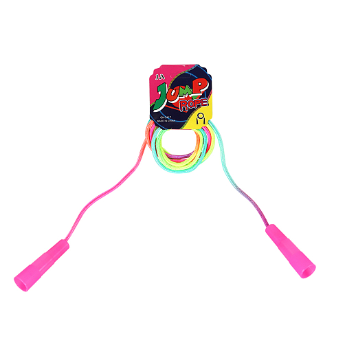 Скакалка, 2.2- 2.3м, веревка пластик, ручки разноцветный пластик,микс, в наборе 30 шт в Джамбо Тойз #4