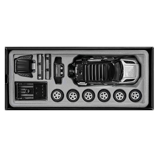 ТМ "Автопанорама" Машинка металлическая 1:43 2020 Land Rover Defender 110, серый, тюнинг, откр. двери, свободный ход колес, в/к 23,5*10*4 см в Джамбо Тойз #24