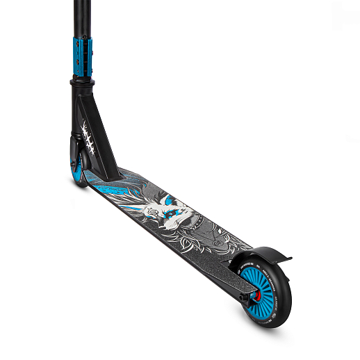 Трюковый самокат CITYRIDE TEMPO, в/к, T-bar сталь 50*57см, дека алюм.50*11см, колеса PU 86A 100мм, пласт. диск, вилка сталь., цвет голубой. в Джамбо Тойз #2