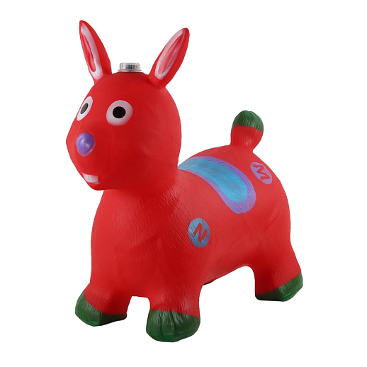 Животное-прыгун "Кролик" со звуком, 1300г, ПВХ, цвет Красный, 52*48*26 см в Джамбо Тойз