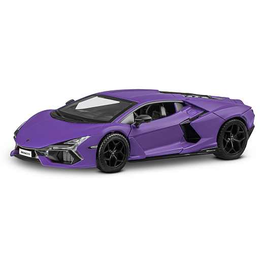 Игрушка для детей: Машинка металлическая, 1:24 Lamborghini, цвет фиолетовый, свет, звук, свободный ход колес, артикул JB1251761 в Джамбо Тойз #2