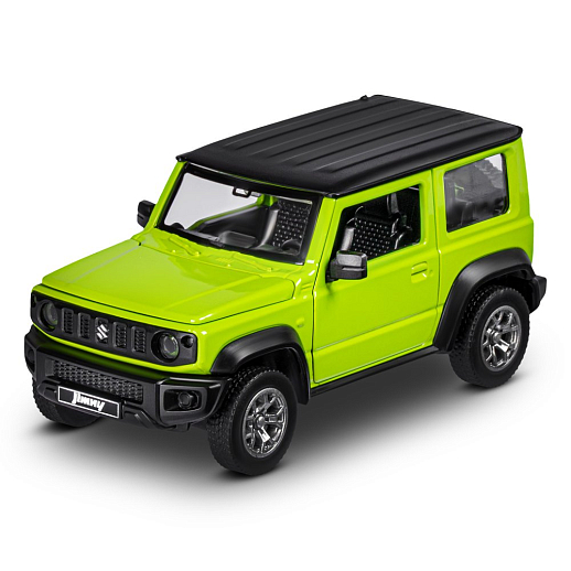 Машинка металлическая 1:32 Suzuki Jimny 2018, зеленый, тюнинг, откр. двери, свободный ход колес, в/к 23,5*10*4 см в Джамбо Тойз #16