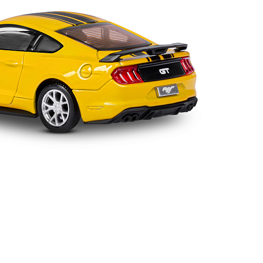 Машинка металлическая 1:43 Ford Mustang GT, желтый, тюнинг, откр. двери, свободный ход колес, в/к 23,5*10*4 см в Джамбо Тойз #14