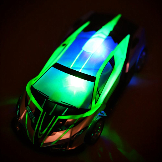 Р/У AUTODRIVE Машина с 3D подсветкой корпуса/пульта,М1:14, 4 канала,с аккум.,цв.зелён.,в/к 34*14,5*12см в Джамбо Тойз #6