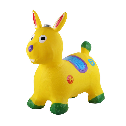 Животное-прыгун "Кролик" со звуком, 1300г, ПВХ, цвет Желтый, 52*48*26 см в Джамбо Тойз