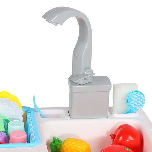 Набор Кухня детская игровая, игруш. раковина с водой, на бат., цв.розовый, в компл. 18 предметов, в/к 41*11*28 см в Джамбо Тойз #4
