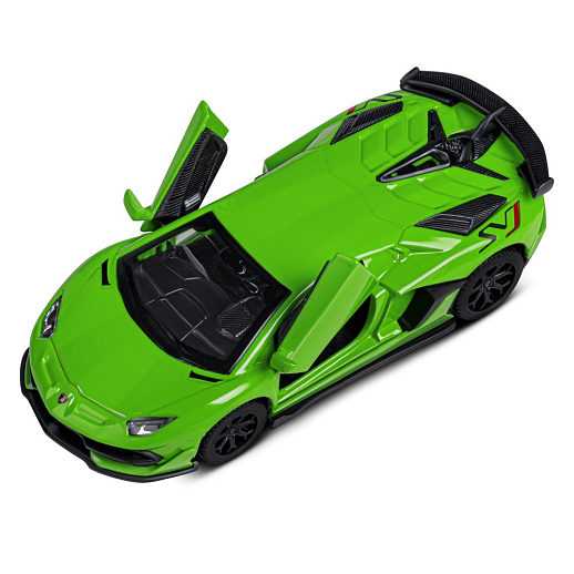 ТМ "Автопанорама" Машинка металл. 1:43 Lamborghini Aventador SVJ, зеленый, инерция, откр. двери, в/к 17,5*12,5*6,5 см в Джамбо Тойз #11