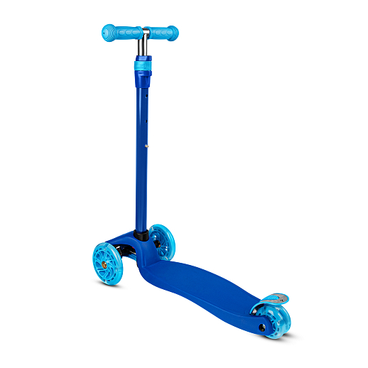 Самокат трехколесный CityRide, пакет, Дека: PP+нейлон, колеса PU 120/76 свет, руль  металл телеск., цвет синий в Джамбо Тойз #3