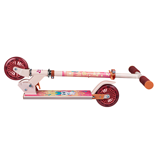 Двухкол. самокат CITYRIDE, ал. 50/50% , t-bar алюм, дека сталь, грипсы 95мм TPR, колеса PVC 120/120 мм, бежевый с принтом в Джамбо Тойз #4