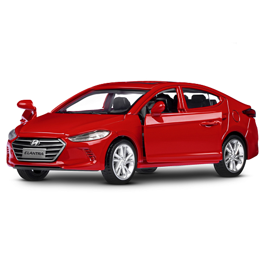 ТМ "Автопанорама" Машинка металлическая 1:40 HYUNDAI ELANTRA, красный, откр. двери, инерция, 17,5*12,5*6,5 см в Джамбо Тойз #5
