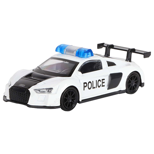 ТМ "Автопанорама" набор "Полиция" (2 машинки: Ford Shelby  и Audi R8, фигурки полицейских, камера фотофиксации на дороге (со звуком) набор дорожных знаков), масштаб машинок 1:46, инерция,  в/к 30*13*10 см в Джамбо Тойз #8
