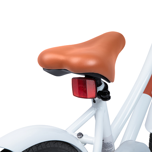 Велосипед двухколёсный CITYRIDE, модель CR-B2-08H, колеса 16", рама сталь, колеса сталь, балансирные колеса, пластиковая корзинка, цвет белый в Джамбо Тойз #4