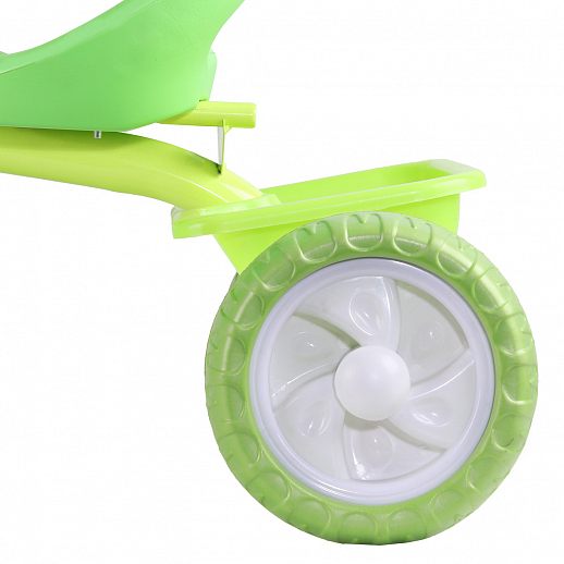 Детский трехколесный велосипед "Чижик" на пластиковых колесах 10/8. Корзинка сзади. Цвет зеленый в Джамбо Тойз #7