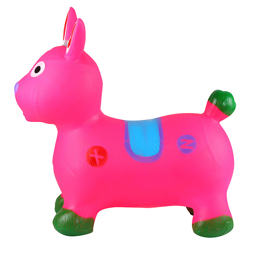 Животное-прыгун "Кролик" со звуком, 1300г, ПВХ, цвет Розовый, 52*48*26 см в Джамбо Тойз #3
