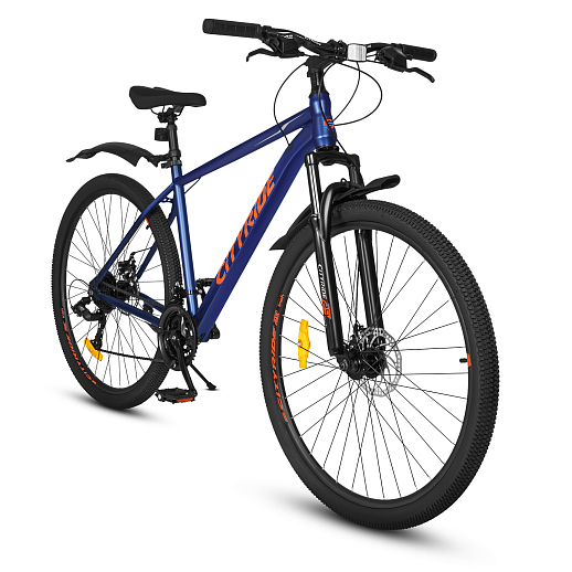 Велосипед двухколёсный CITYRIDE, модель CR-B2-SH01, рама сталь, размер колёс 29", двойные алюминиевые обода, 21 скорость, амортизационная вилка, цвет синий в Джамбо Тойз