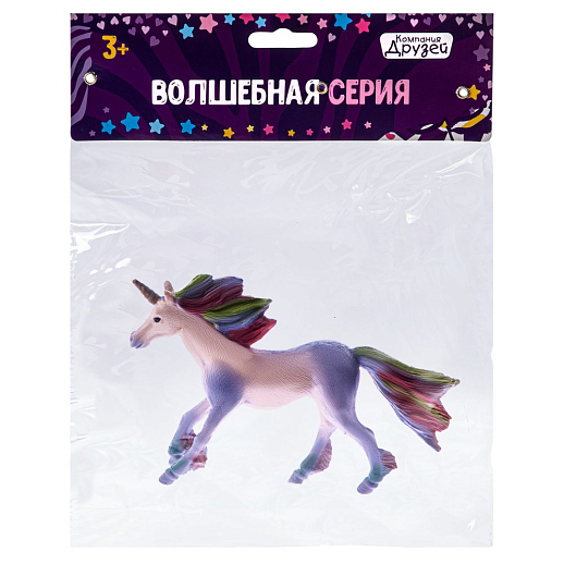 ТМ "КОМПАНИЯ ДРУЗЕЙ", серия "Животные планеты Земля", игрушка "Единорог", сиреневый, в/п 18*4,3*10,8 см в Джамбо Тойз #5
