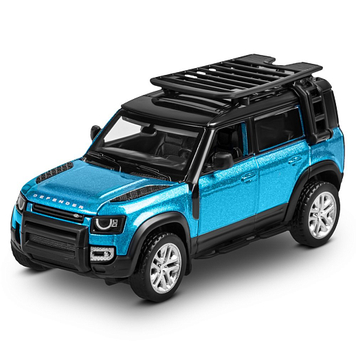 Машинка металлическая 1:43 2020 Land Rover Defender 110, синий, тюнинг, откр. двери, свободный ход колес, в/к 23,5*10*4 см в Джамбо Тойз #5