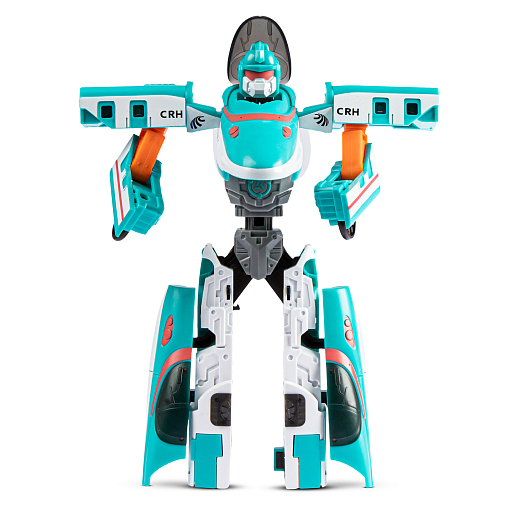 Робот-трансформер,трансформация в скоростной поезд,цвет бирюзовый,в/к 19,5*6*19,5см в Джамбо Тойз #4