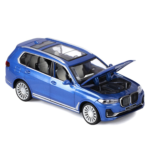 ТМ "Автопанорама" Машинка металлическая 1:32 BMW X7, синий, свет, звук, откр. четыре двери, капот и багажник, инерция, в/к 17,5*13,5*9 см в Джамбо Тойз #14