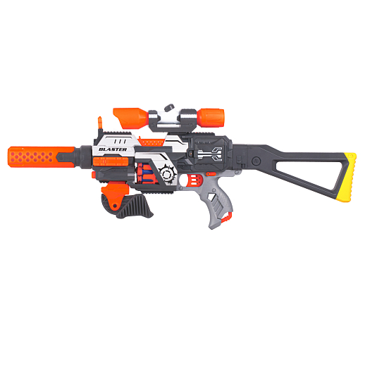 Бластер с мягкими пулями, на бат., 30 пуль в компл., барабанный магазин, в/к 43,5*10,5*22,5см в Джамбо Тойз #5