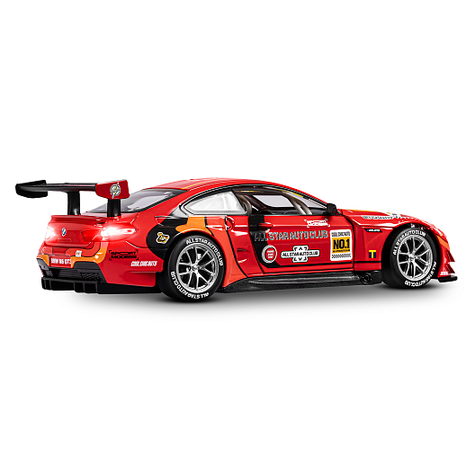 ТМ "Автопанорама" Машинка металлическая, 1:24 BMW M6 GT3, красный, откр. двери и капот, свет, звук, свободный ход колес, в/к 24,5х12,5х10,5 см в Джамбо Тойз #12