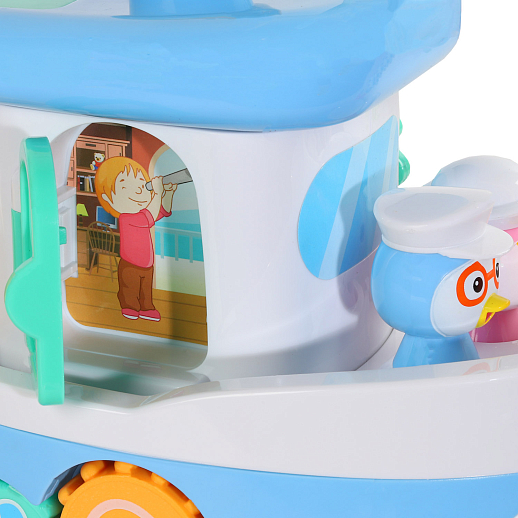 ТМ "Smart Baby" Развивающая игрушка "Кораблик" цвет голубой, 29 звуков, стихов, мелодий. Сказки и потешки. Свет, звук, регулирующаяся громкость, в/к 26,5x17x26,8 см в Джамбо Тойз #7