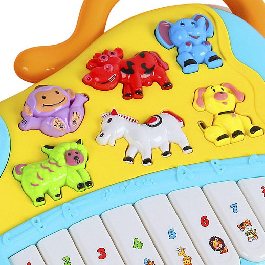 Музыкальная игрушка Пианино детское "Собака" Smart Baby, развивающее, обучающее, цвет желтый, 42 звука, мелодии, стихи, в/к 28,5х19х5 см в Джамбо Тойз #5