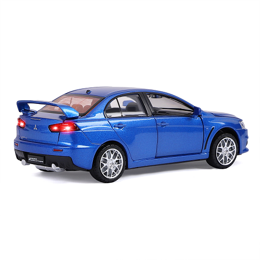 ТМ "Автопанорама" Машинка металлическая 1:32 Mitsubishi Lancer Evolution, синий, откр. двери, капот и багажник, свет, звук, инерция, в/к 17,5*12,5*6,5 см в Джамбо Тойз #9