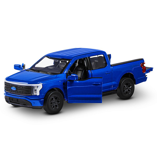 Машинка металлическая 1:36 Ford F-150 с зарядной станцией, синий, свет, звук, откр. двери и капот, инерция, в/к 20,6*9,*9 см в Джамбо Тойз #12