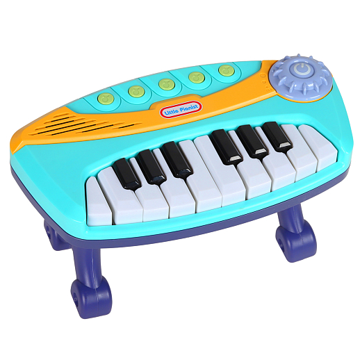 Детский синтезатор со стойкой, 5 песен, регулировка звука, цв.голубой, в/к 41*27*10см в Джамбо Тойз #2
