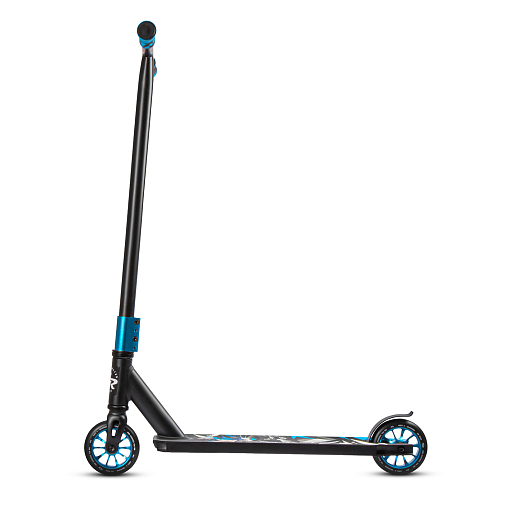 Трюковый самокат CITYRIDE REVO, в/к, T-bar сталь 53*60см, дека алюм.50*10см, колеса PU 86A 110мм, алюм. диск, вилка сталь., HIC, цвет голубой в Джамбо Тойз #4