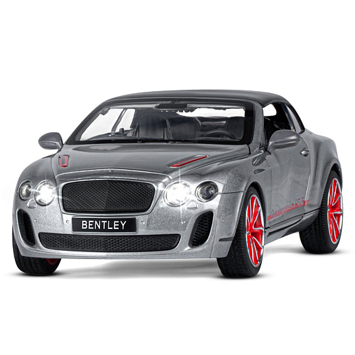 ТМ "Автопанорама" Машинка металлическая 1:24 Bentley Continental Supersports ISR, серый металлик, откр. двери, капот и багажник, свет, звук, свободный ход колес, в/к 24,5*12,5*10,5 см в Джамбо Тойз #6