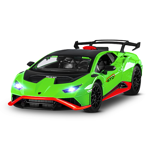ТМ "Автопанорама" Машинка металл. 1:32 Lamborghini STO, зеленый, инерция, откр. двери, в/к 17,5*12,5*6,5 см в Джамбо Тойз #6